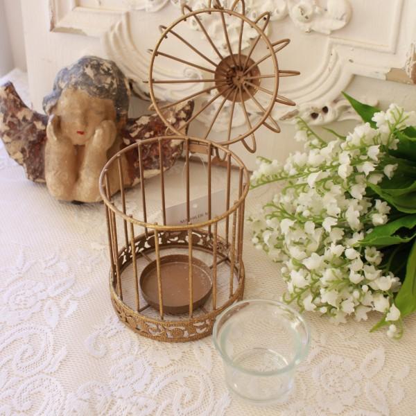 バードケージ キャンドルホルダー ゴールド キャンドルスタンド
