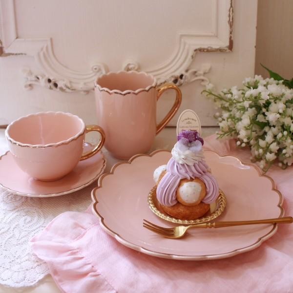 カップ＆ソーサー ピンク ティーカップ 磁器 可愛い マチルドエム