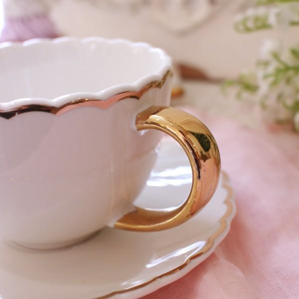 カップ＆ソーサー ホワイト ティーカップ 磁器 マチルドエム フランス