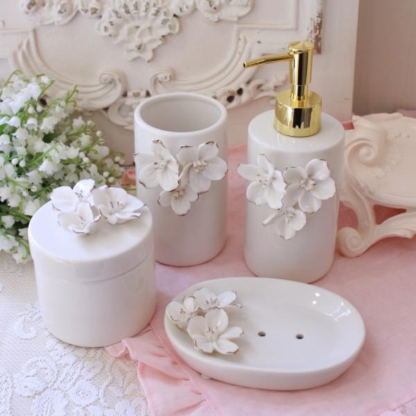 ソープトレイ 陶器 ソープディッシュ ホワイト マチルドM フランス