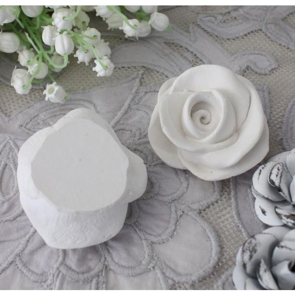 ローズ アロマ 置物 アロマストーン オブジェ ローズエレガント 薔薇