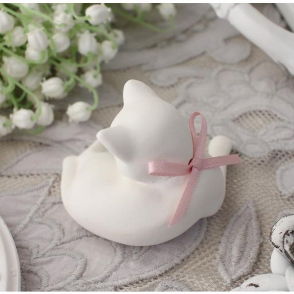 猫 キャット アロマストーン 石膏 置物 ネコ オブジェ ルーム