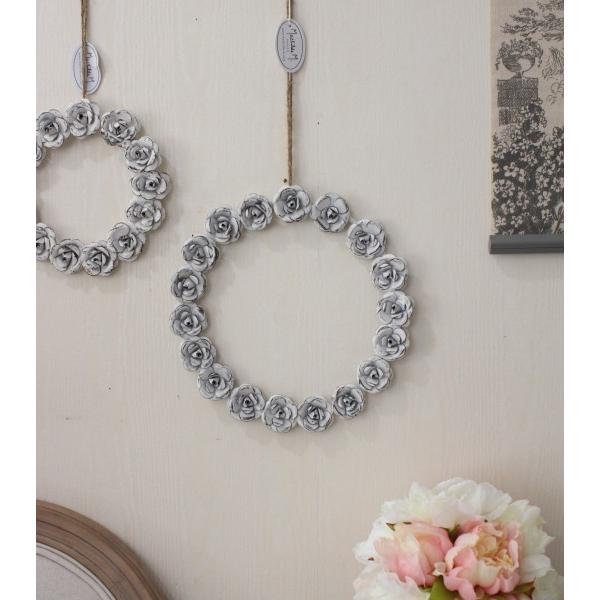 ローズリース 薔薇 アイアン 壁飾り 壁掛け マチルドエム フランス