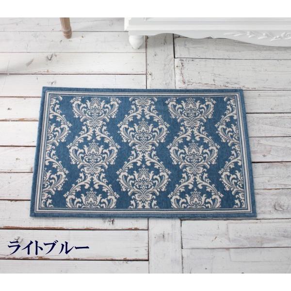 玄関マット ダマスク フロアマット 室内用 50×80 玄関 マット