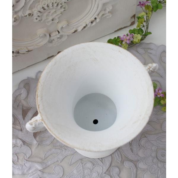 フラワーコンポート アイアンベース アイアン花器 ホワイト 830