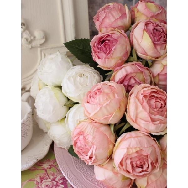 ローズブーケ バラ 薔薇 ブーケ フラワーブーケ 造花 ピンク ホワイト