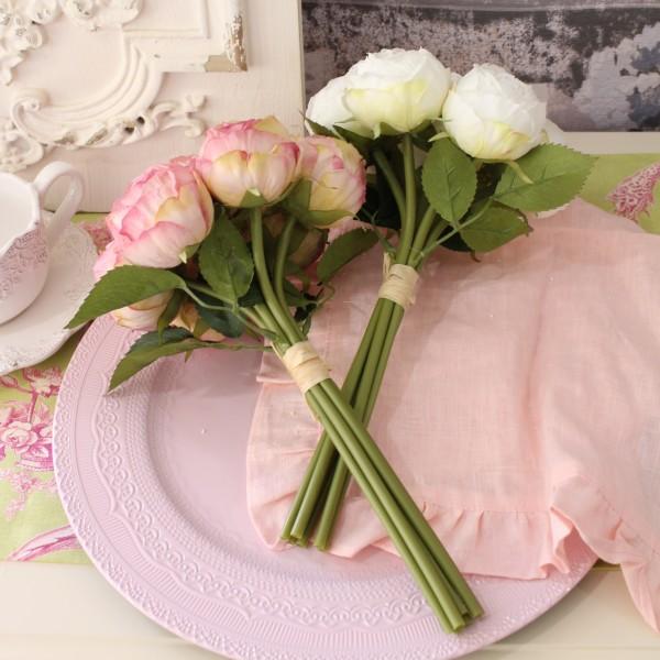 ローズブーケ バラ 薔薇 ブーケ フラワーブーケ 造花 ピンク ホワイト
