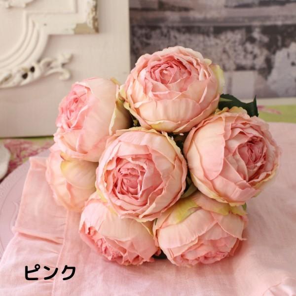 ローズブーケ バラ 薔薇 ブーケ フラワーブーケ 造花 ピンク ホワイト