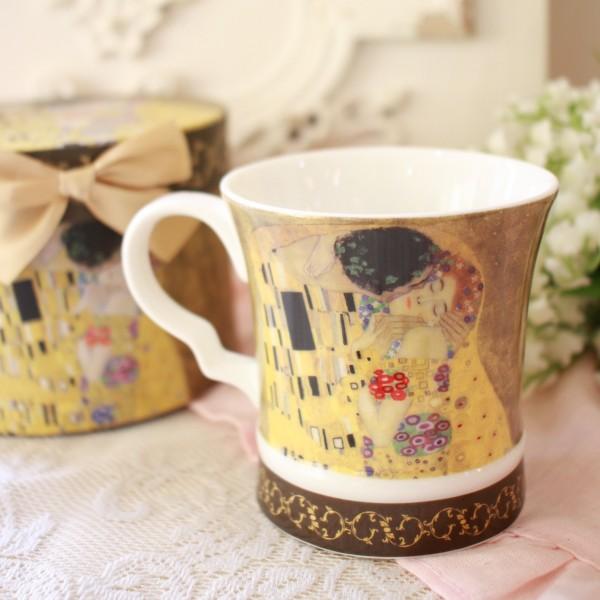 マグカップ ギフトボックス入り ニューボーンチャイナ 電子レンジ対応 ロイヤルアーデン マグ エンジェル ブグロー ファーストキス ミュシャ 時の流れ クリムト |  | 05