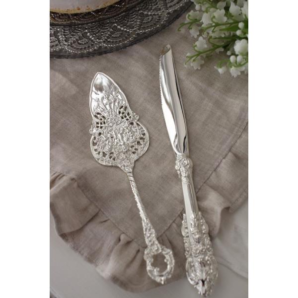 純銀P ④ フィッシュサーバー マザーオブパール ケーキサーバー シルバー