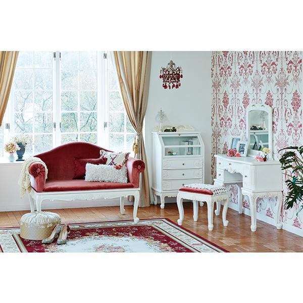 ガラスキャビネット ガラスケース キュリオケース 猫脚 ホワイト