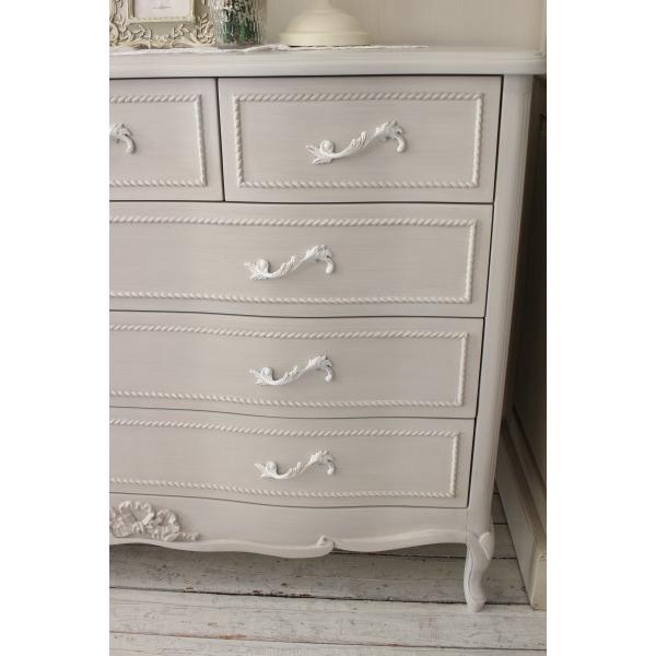 ロココ フレンチ♦️高級 猫脚 ホワイト ワイドチェスト♦️引き取り