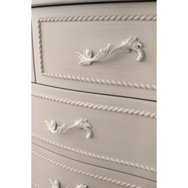 ロココ調【送料無料】姫系アンティーク風猫足レリーフワイドチェスト【ハンプトン】 チェスト 可愛い ワイドチェスト リビング収納 猫脚 洋風