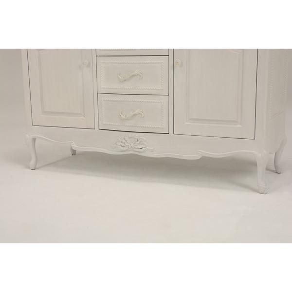 チェスト トールペイント ヨーロピアン 棚 丸脚 サイドボード