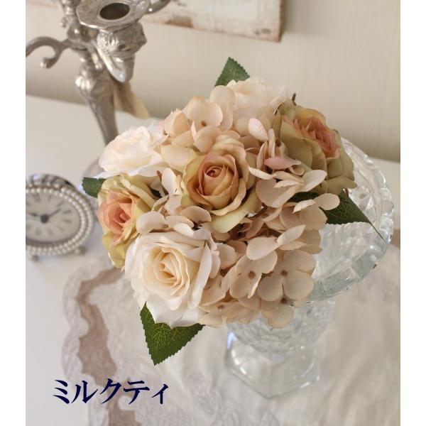 アンティーク ローズブーケ ミルクティ パープル 造花 薔薇 紫陽花 シルクフラワー アーティフィシャルフラワー インテリアフラワー ブーケ 花束 おしゃれ Sr 225 Style Rococo 通販 Yahoo ショッピング