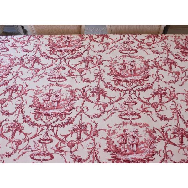 トワルドジュイ フランス 生地 カップル ルージュ フランス製