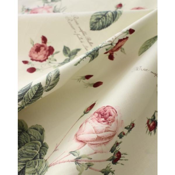 ルドゥーテ 生地 薔薇柄 大柄 ローズ バラ カーテン生地 ファブリック