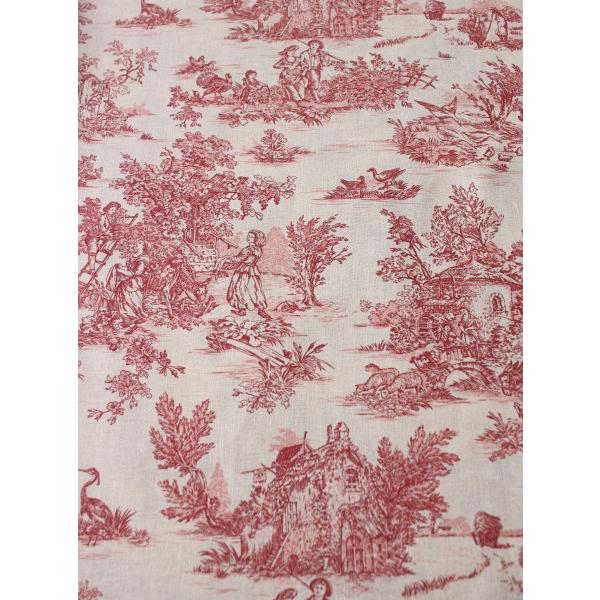 トワルドジュイ フランス製 カット生地 4色セット グレージュ 田園