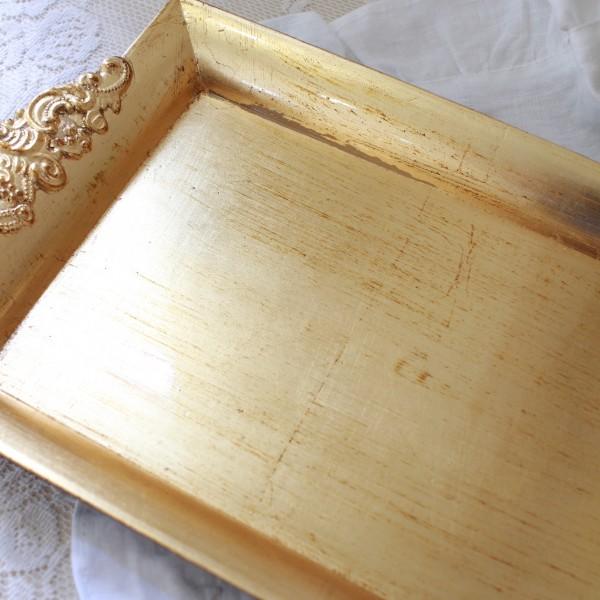 シャビー レクトトレー トレイ ゴールド トレー 長方形 プレート