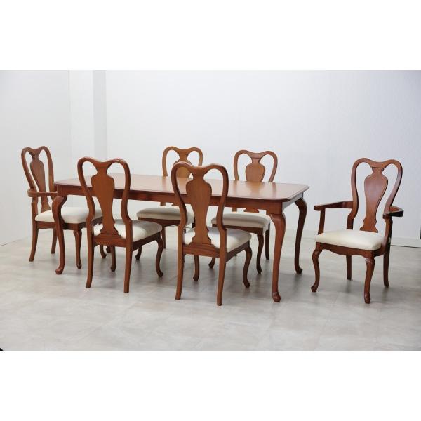 ダイニングチェア 2脚セット ブラウン チェア 2脚 猫脚 マホガニー