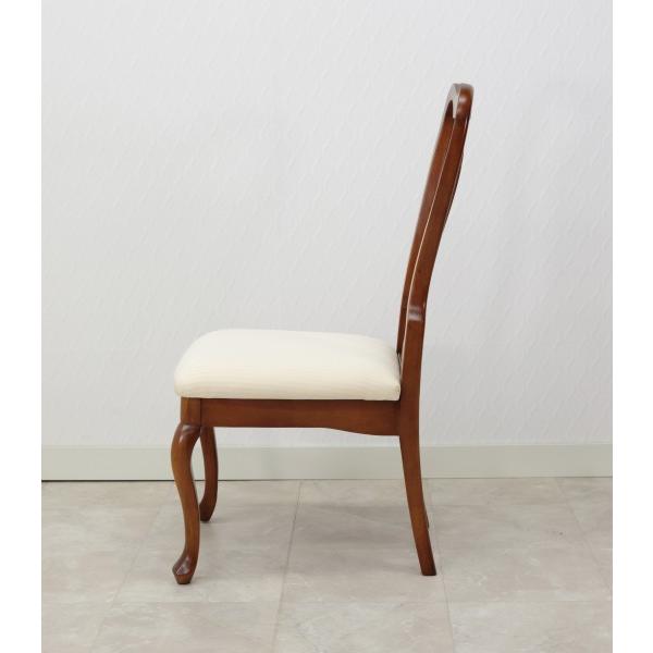 ダイニングチェア 2脚セット ブラウン チェア 2脚 猫脚 マホガニー