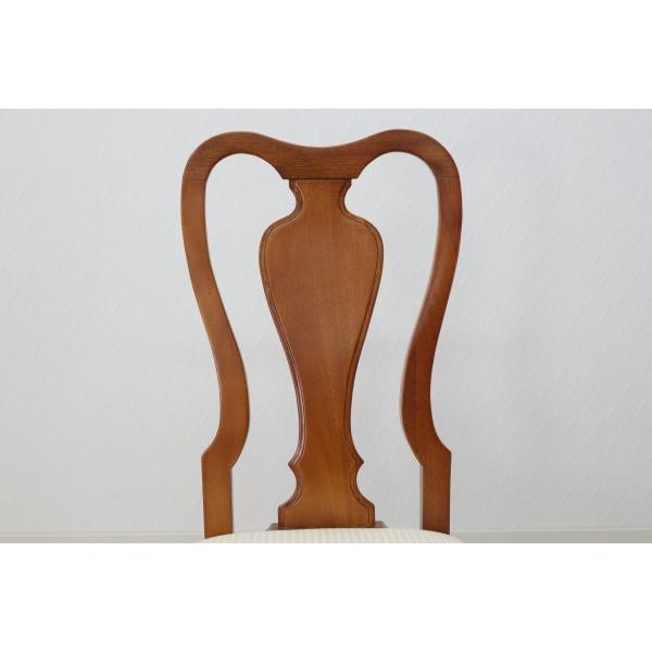 ダイニングチェア 2脚セット ブラウン チェア 2脚 猫脚 マホガニー