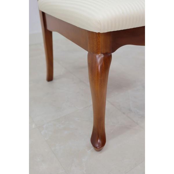 ダイニングチェア 2脚セット ブラウン チェア 2脚 猫脚 マホガニー