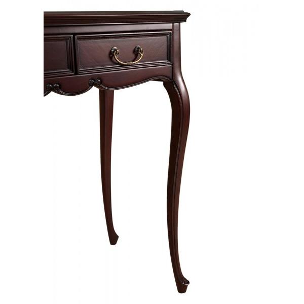 コンソール リビングデスク 猫脚 ブラウン 引き出し マホガニー 75