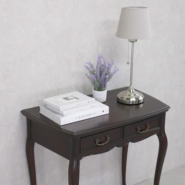 コンソール リビングデスク 猫脚 ブラウン 引き出し マホガニー 75