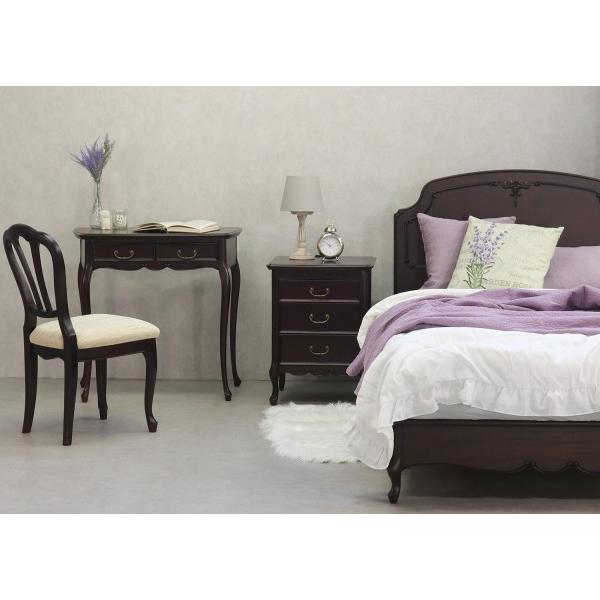 コンソール リビングデスク 猫脚 ブラウン 引き出し マホガニー 75