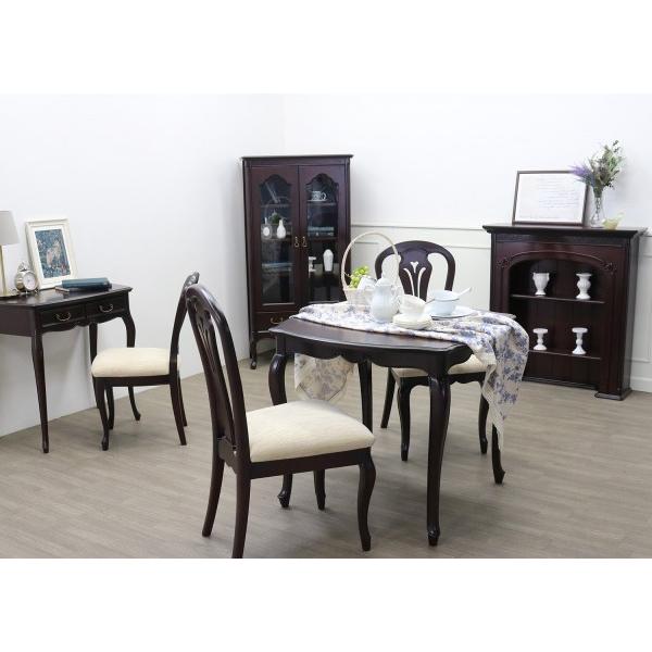 イタリア　アンティーク調　クラシック　ダイニングチェア 　ロココ　猫脚 A ダイニングチェア イタリア ベージュ 木製 猫脚 完成品 椅子