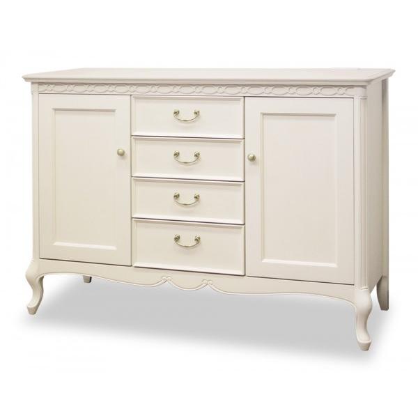 送料込 ⭐︎ ユニバーサルファニチャー ホワイト サイドボード キャビネット サイドボード キャビネット 収納家具 白家具 洋風 ヨーロピアン