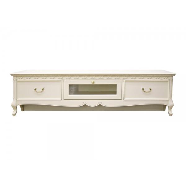 ハンプトン　白家具　テレビボード　シャビーシック　ロココ　テレビ台　リュバンシュ テレビボード テレビ台 120cm 猫脚 洋風 ヨーロピアン 白家具