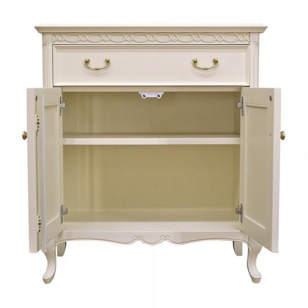 サイドチェスト　コンソール　テーブル　アンティーク　キャビネット　白家具　姫家具 サイドボード キャビネット ホワイト シャビー コンソール 収納