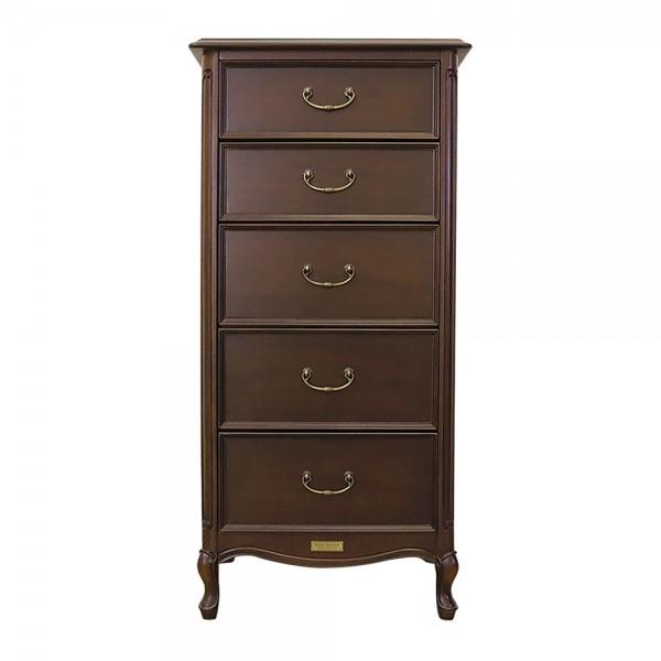 ダークブラウン 木製チェスト 5段 【公式通販】
