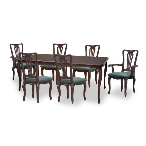 アームチェア ダイニングチェア 椅子 チェア ダークブラウン 茶色 猫脚