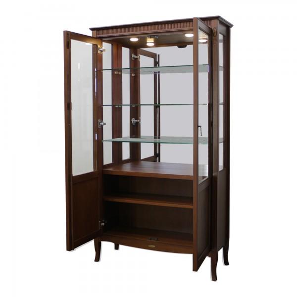 ロココ調 アンティーク イタリア ショーケースキャビネット アンティーク調 ロココStyle コレクションケース キャビネット ダウン