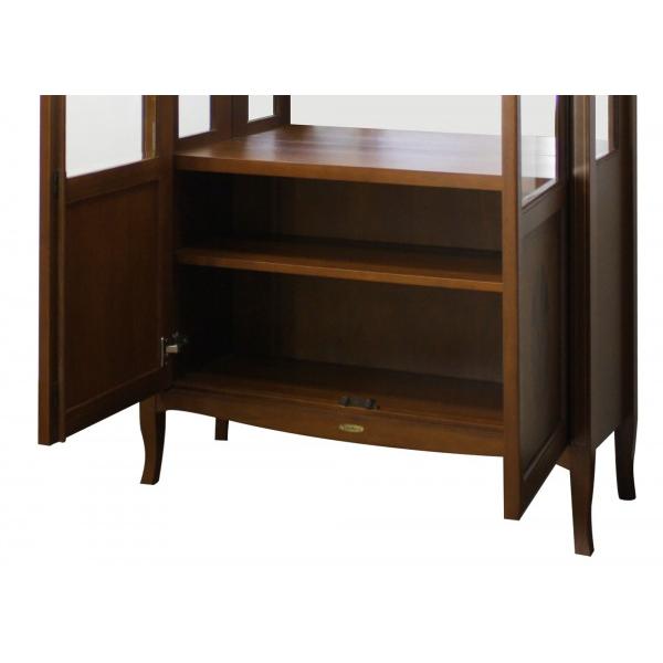 ガラスキャビネット キュリオ コレクションケース LEDダウンライト付き  