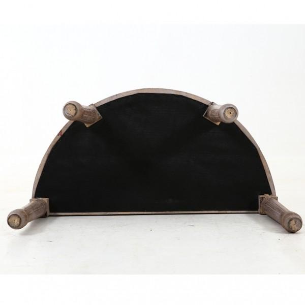 スツール　フランス生地で仕上げました 玄関スツール スリムスツール フランス生地 玄関椅子 半円