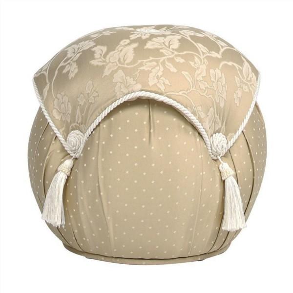 ラウンドスツール スツール 椅子 可愛い ホワイト フラワー Heirloom