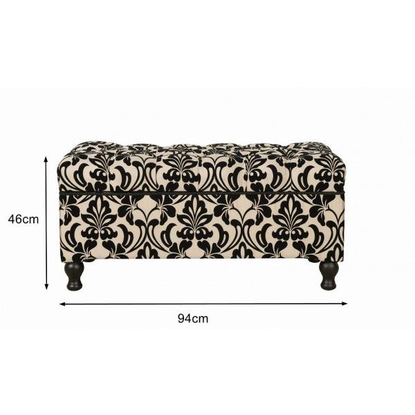 新品　ジェニファーテイラー 収納スツール ダマスク Yorke　送料無料 ジェニファーテイラー 収納付きスツール Toile de Jouy｜おしゃれ