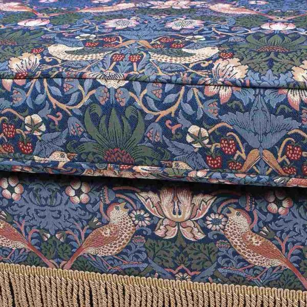 カウチソファ 玄関ソファ いちご泥棒柄 モリス 布張りソファ 輸入家具 