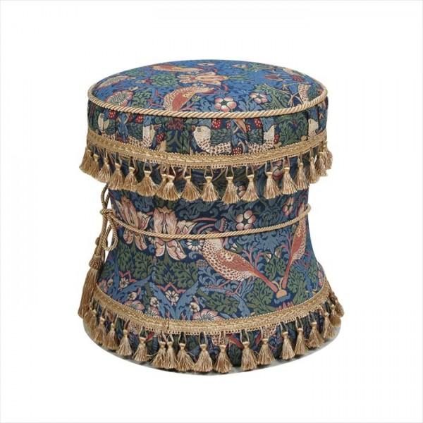 スツール オットマン いちご泥棒柄 Morris モリス風 椅子 ジェニファー