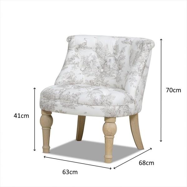 トワル・ド・ジュイ柄 1人掛けソファ