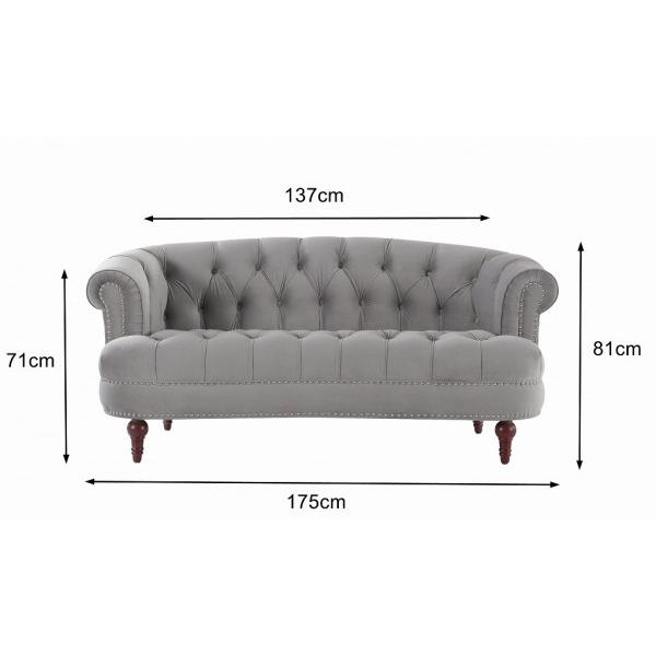 新品ジェニファーテイラー 2人掛けソファ チェスターフィールド La Rosa 二人掛けソファ 2人掛けソファ グレー ジェニファーテイラー