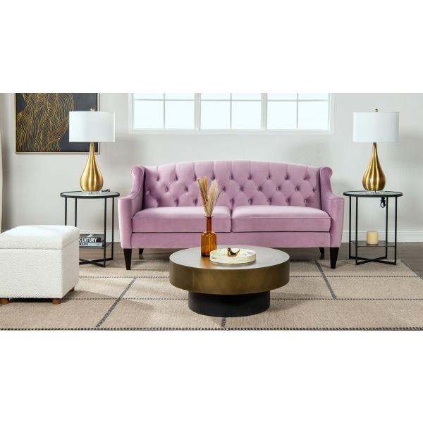 3人掛け ソファ ピンク ジェニファーテイラー 3人掛けソファ ベロア