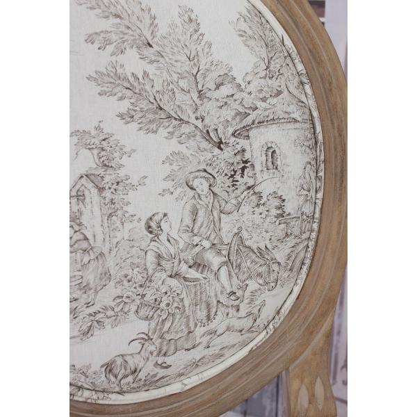 ダイニングチェア 椅子 木製 トワルドジュイ ジュイ柄 アンティーク風