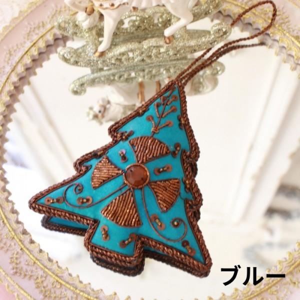 SALE20%OFF) ツリー オーナメント クリスマスツリー ビーズ 刺繍