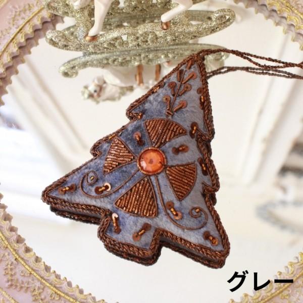 SALE20%OFF) ツリー オーナメント クリスマスツリー ビーズ 刺繍