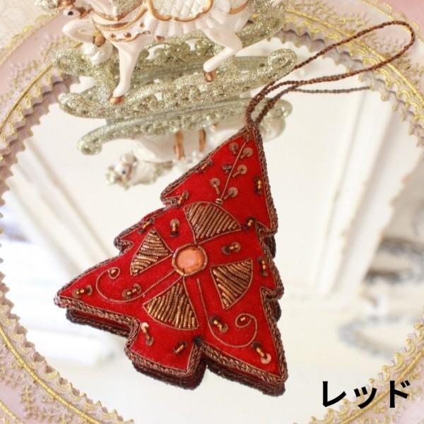 SALE20%OFF) ツリー オーナメント クリスマスツリー ビーズ 刺繍